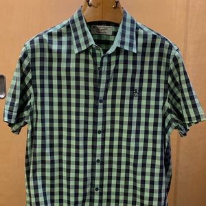 Penguin short sleeve plaid shirt.